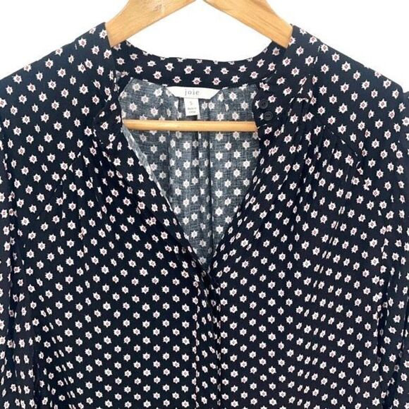 Joie Tangia Button Blouse Dolman Sleeve‎ Ikat Dot Pattern Size Small - Picture 4 of 10